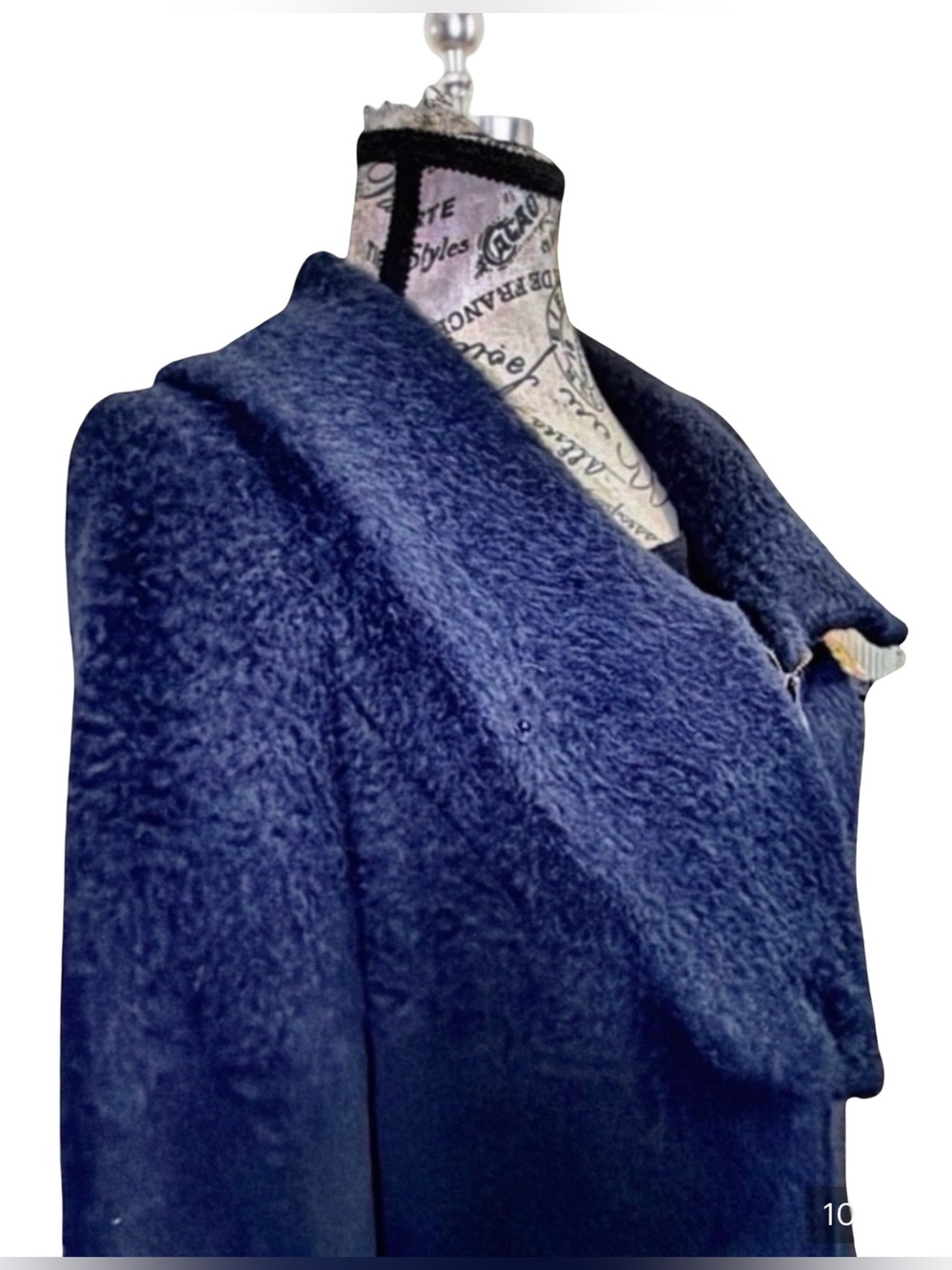 Zenobia Alpaca Wool Coat | Oversized Shawl Collar | Size 8 - Picture 12 of 15